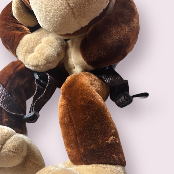 Kids Vintage 90’s Curious George Monkey Stuffed Animal Backpack Hand Puppet - Picture 5 of 14